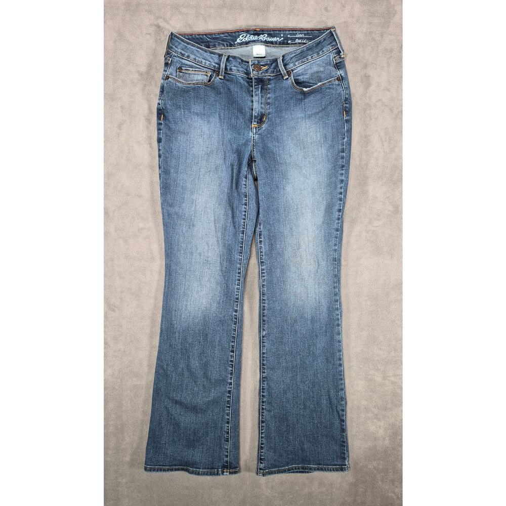 Eddie Bauer Curvy Boot Cut Jeans Women Size 6 Medium Wash Stretch Denim